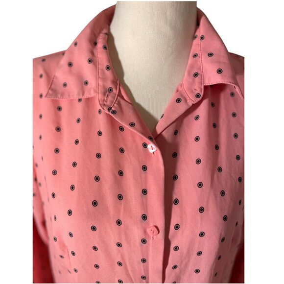 Pink polka dotted blouse PM - Picture 2 of 5